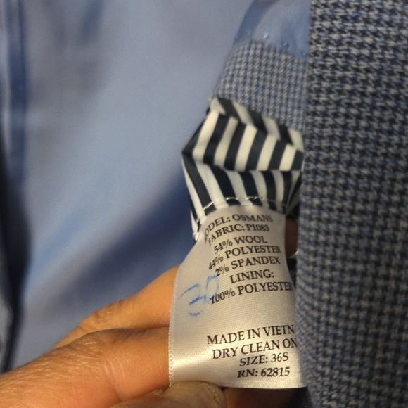 Original Penguin Light Blue Textured Blazer - Picture 7 of 14